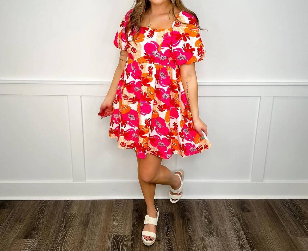NEW BIBI dressed to thrill lightweight mini dress in pink